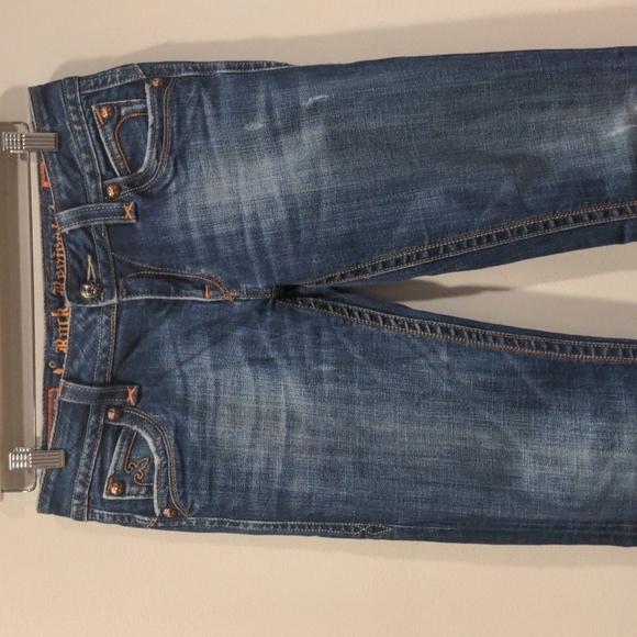 Rock Revival Women's Chrissie Boot Cut Jeans Size 30 Flap Button Pockets Faded - Picture 2 of 10